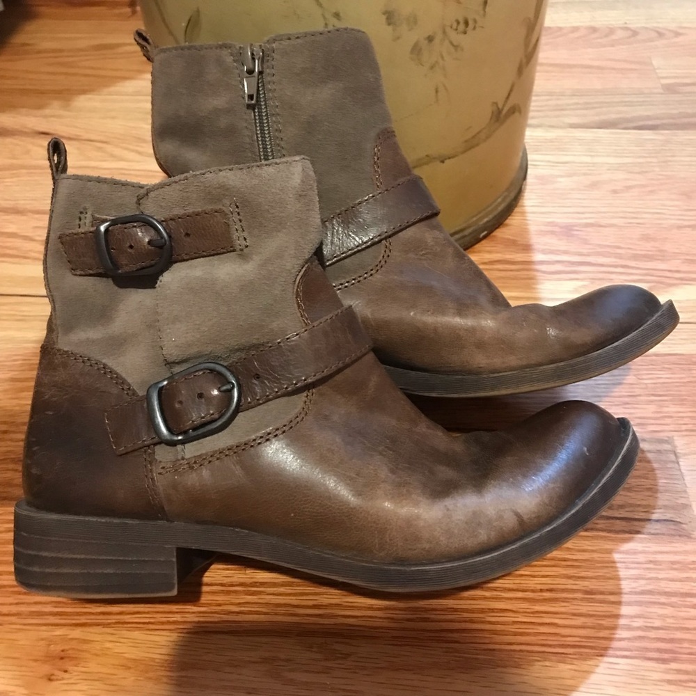 🍀Lucky Brand Leather & Suede Ankle Boots